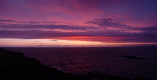 Sunset from Window of Flat 9, Sennen Heights